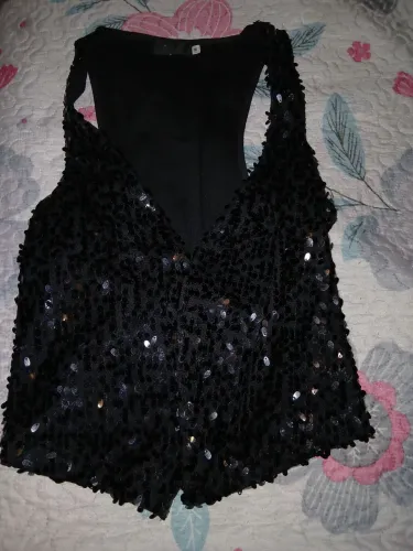 Colete de paete preto 35 reais