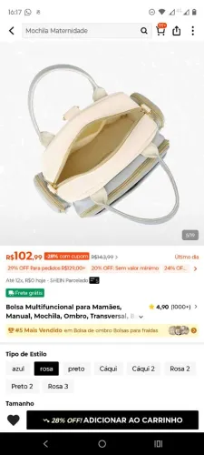 Mochila maternidade 
