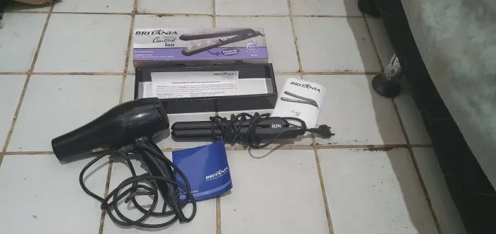 Secador de cabelo + chapinha/prancha de cerâmica