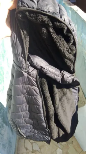 Jaqueta de inverno Bojack preta, super quente, peluciada por dentro + capuz removível