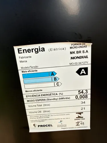 Microondas MONDIAL sem uso