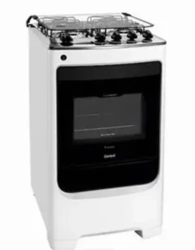 Fogão Consul 4 Bocas CFO4NAB com Mesa de Inox, Acendimento Automático - Bivolt