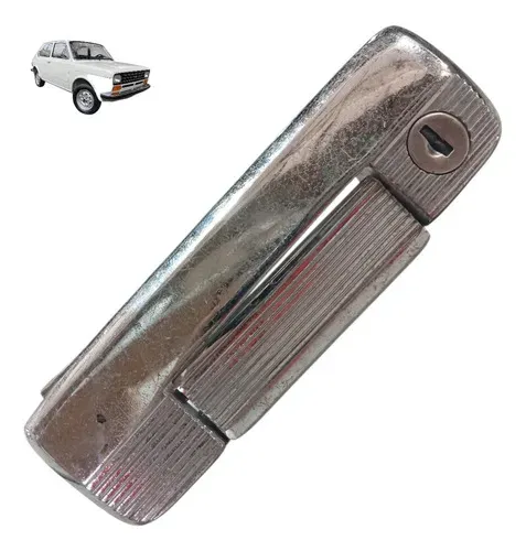 Macaneta Externa Porta Puxador Direita Fiat 147 1976 1986 Prateado Dianteira