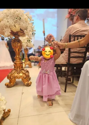 Vestido  Infantil Festa Tm  2 Única vez de uso