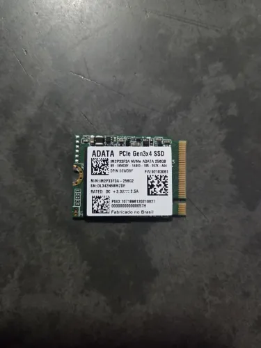NVME 256Gb com 92% de saúde