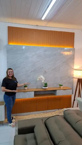 PAINEL HOME EXTENSÍVEL 100% MDF COM LED