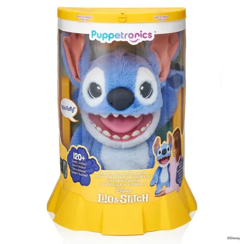 Pelúcia Stitch Disney Animatrônico Azul com Movimento e Som - Sunny