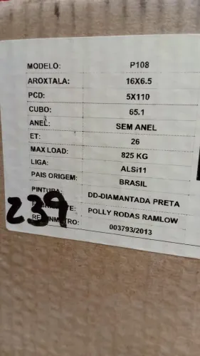 Aros 16/16.5, calotas e parafusos