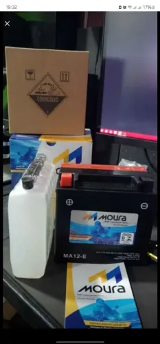 Bateria moto grande 12ah moura nova