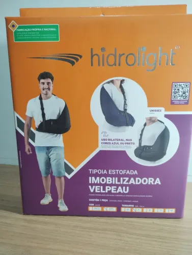 Tipóia estofada, imobilizadora Velpeau. Azul, Tamanho P