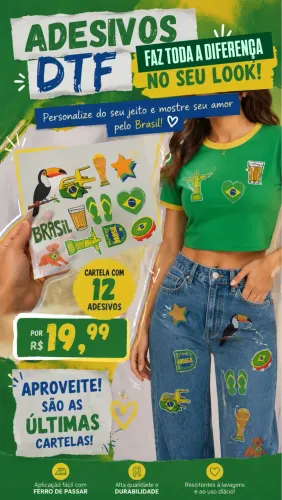 ADESIVOS DTF PARA ROUPAS - TORCER COM ESTILO ?