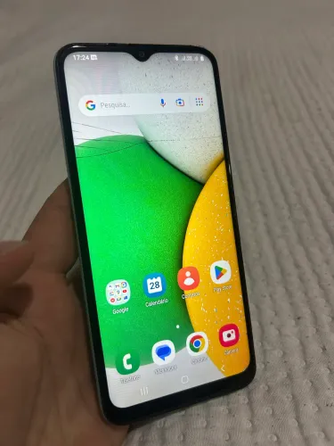 Samsung Galaxy A03 Trinco mínimo na tela que não interfere no uso 