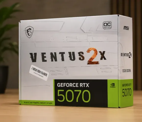 Placa de Vídeo MSI GeForce RTX5070 Ventus 2X OC White 12GB GDDR7 PCI-Express