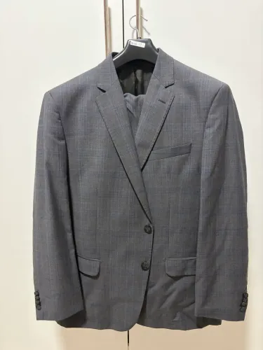 Terno Blowbell Slim fit 56 médio cinza e azul 
