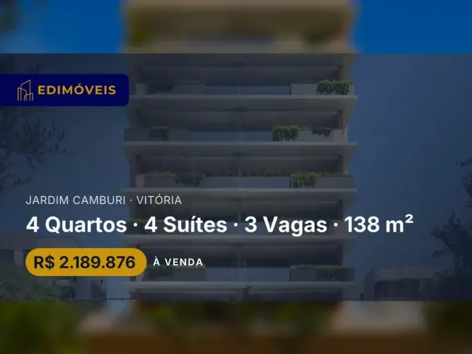 Apartamento em Jardim Camburi: 4 suítes, ideal para quem busca exclusividade