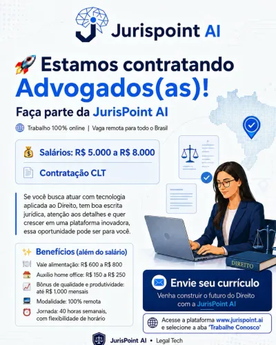 ? Vaga para Advogado(a) - Home Office | CLT | Salário de R$ 5.000 a R$ 8.000