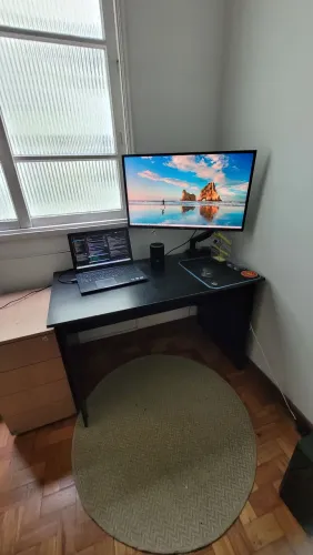 Mesa de escritório preta 115x60x75cm