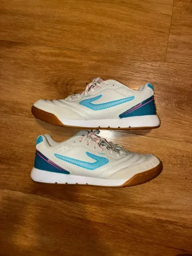 Chuteira Futsal Topper Dominator Pro IV - Branco+Azul