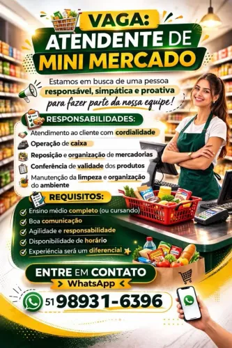 Atendente Mini Mercado