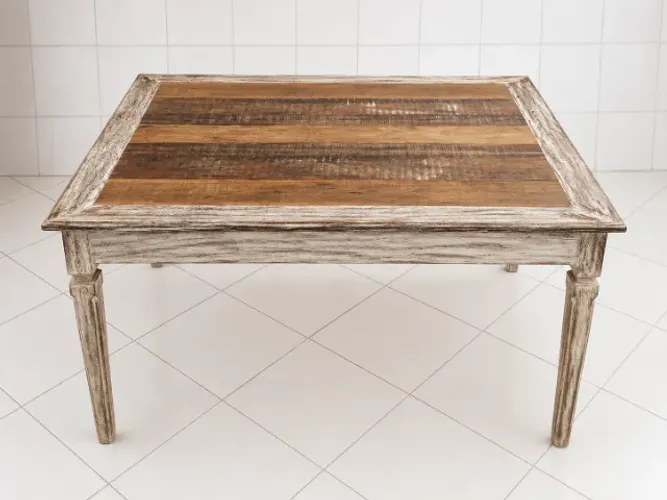 Mesa de madeira de demolição maciça, 1,50x150 cm