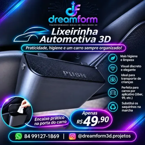 LIXEIRA PARA PORTA DE CARRO