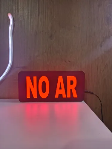 Placa led No AR , decoração , podcast e Studio