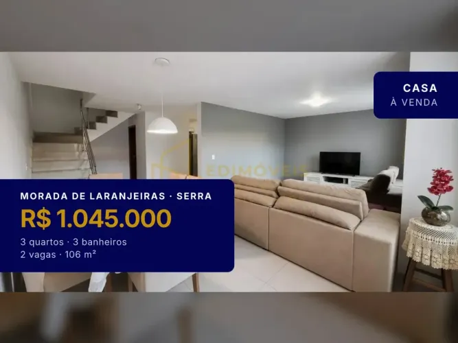 Moradia ideal: casa com 3 quartos e localização privilegiada em Serra!