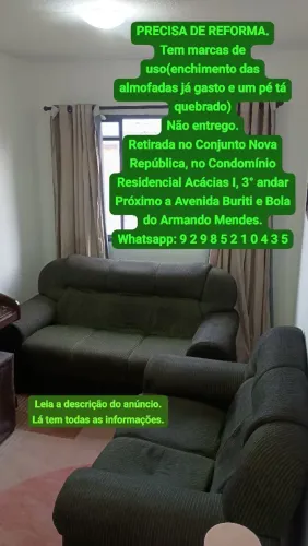 Conjunto de sofá 2 e 3 lugares