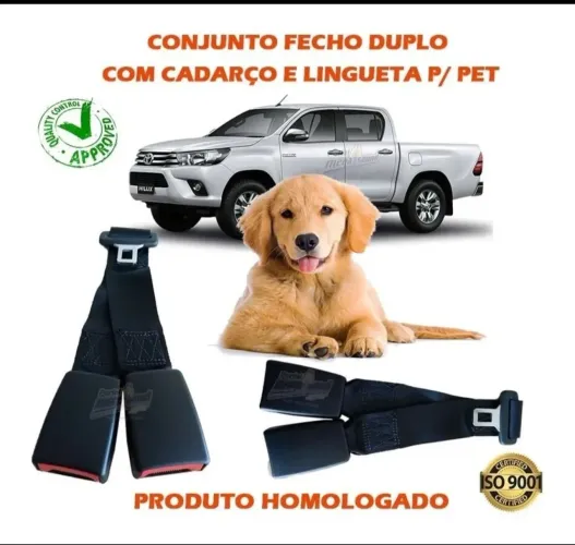 Adaptador Cinto Segurança duplo para pets