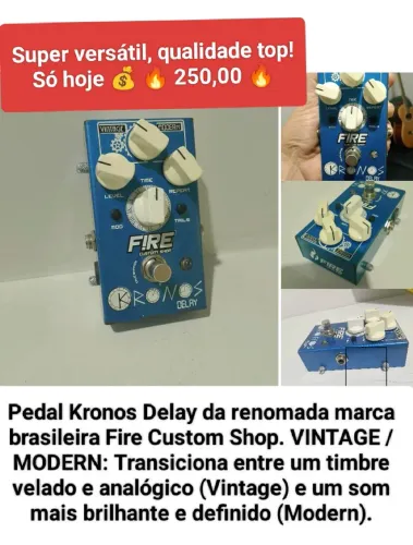 Pedal de Guitarra Fire custon shop Kronos Delay