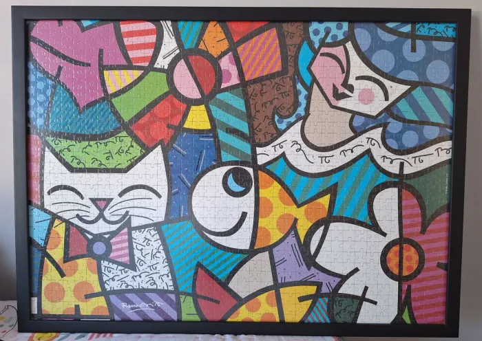 Quebra-cabeça em moldura