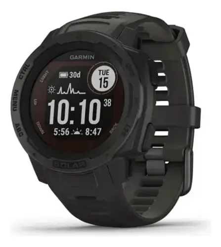 Relógio De Pulso Com Gps Garmin Instinct Solar Cor Grafite - ( Novo )