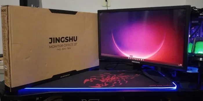 Monitor jingshu 23 polg 75 hz HDMI e VGA novo 