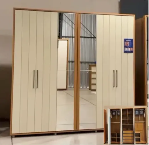 guarda roupa com espelho 100% mdf entrega imediata
