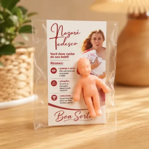 Lembrancinha Cartão Nazaré Tedesco Brincadeira Chá de Bebê Kit Completo Festa