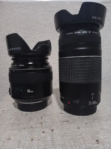 Lente 85mm e 75-300mm 