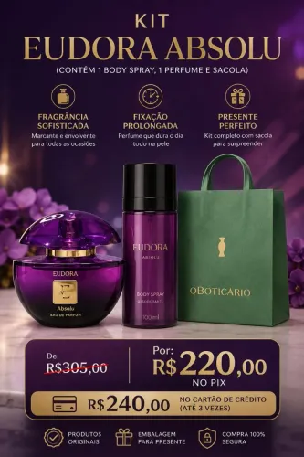Kit perfume Eudora absolu