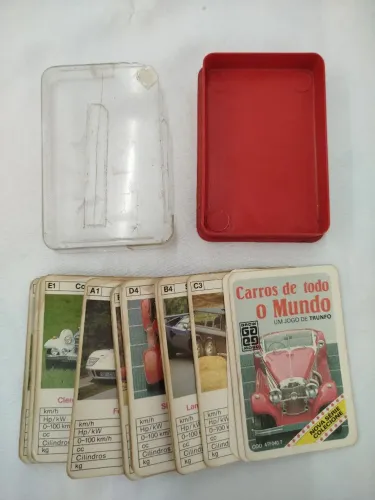 Antigo super trunfo carros de todo o mundo anos 80