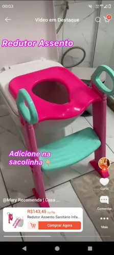 Redutor assento sanitário infantil 
