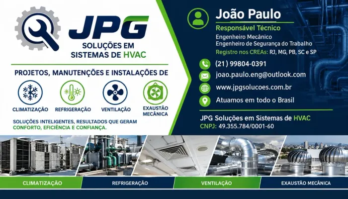 Engenheiro Mecânico AVAC-R | Projetos, PMOC, Manutenção e Instalação