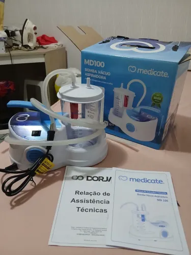 Aparelho  aspirador pra acamados,  apenas testado. 