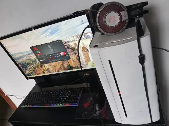 Pc gamer completo com tela 32 polegadas Samsung 4k
