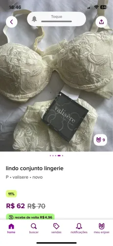 Lindo conjunto calcinha e soutiã