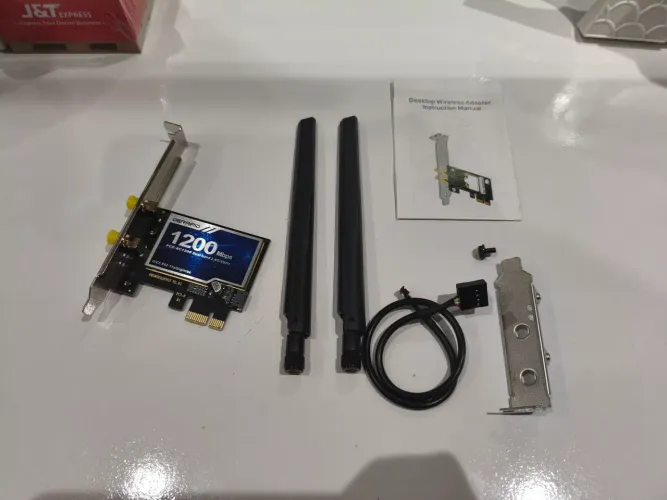 Placa de Rede Wi-Fi PCI Express AC1200 Dual Band 2.4GHz/5GHz + Bluetooth