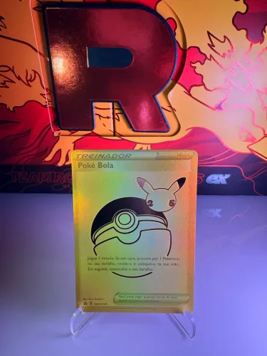 Carta Pokémon Pokebola dourada 25 anos!!