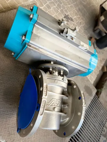 Valvula macho inox com atuador 12''
