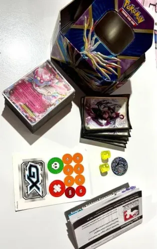 Pokémon TCG XY - Lote raro com Promos Premium Trainer e Deck Shield Xerneas/Yveltal