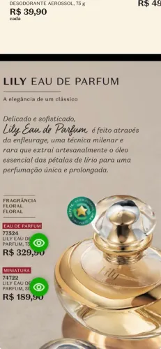 Produtos na promoção