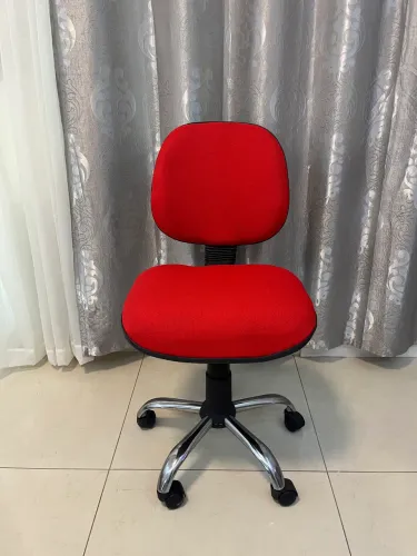 Cadeira Digitador Cromada Salmão 