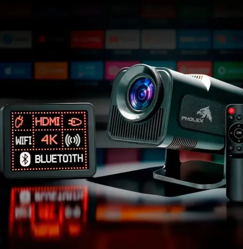 Projetor HY 320 Smart Pholex 4K Android